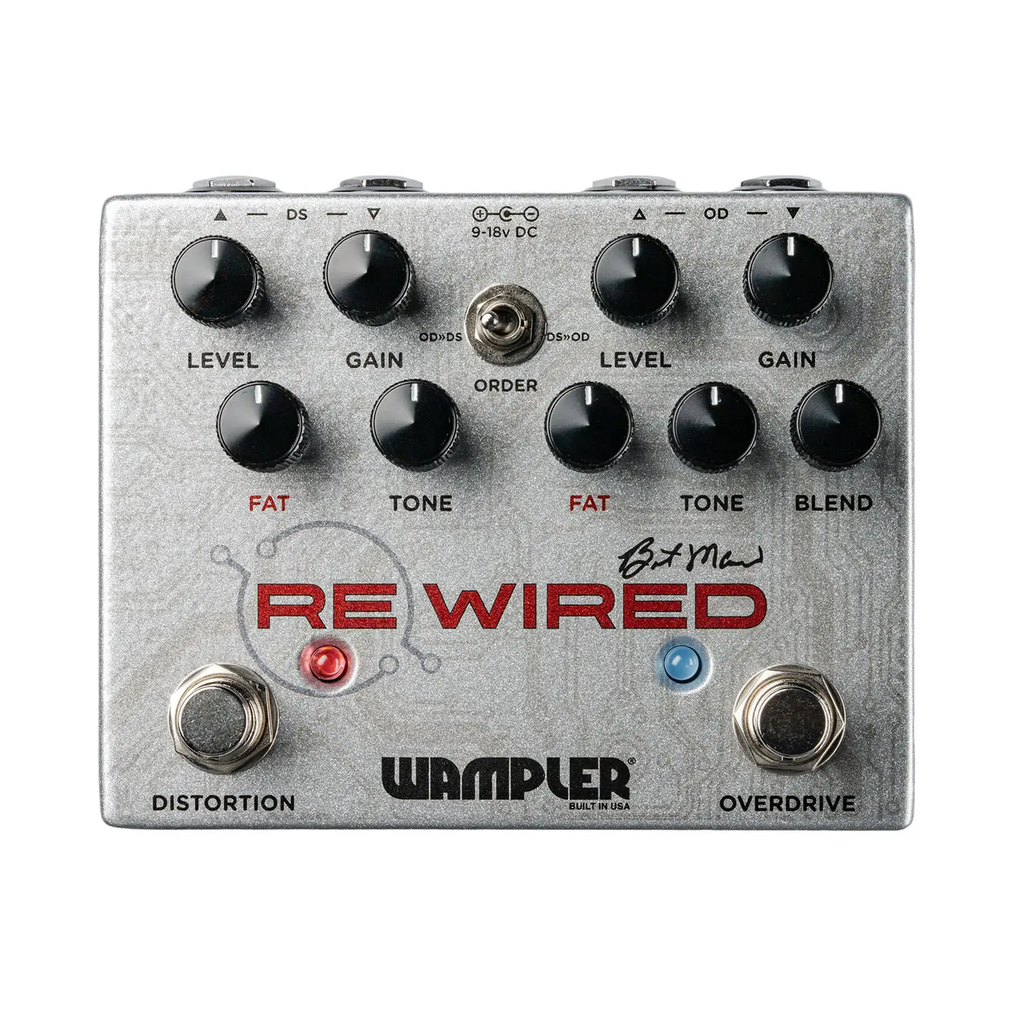 Wampler ReWired Brent Mason Signature 2-Channel Overdrive / Distortion Guitar Effect Pedal