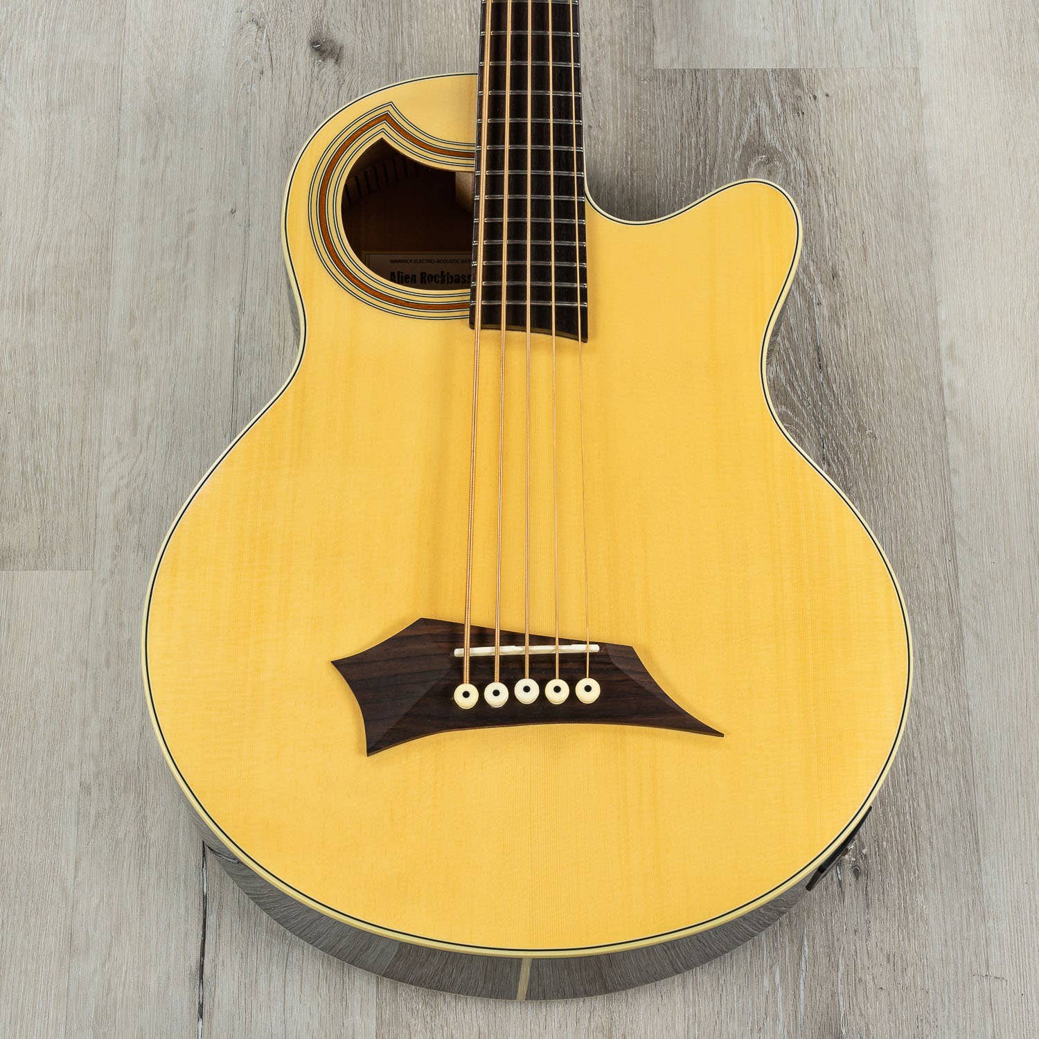 Warwick Alien Standard 5-String Acoustic Electric Bass Guitar, Natural (B-STOCK)