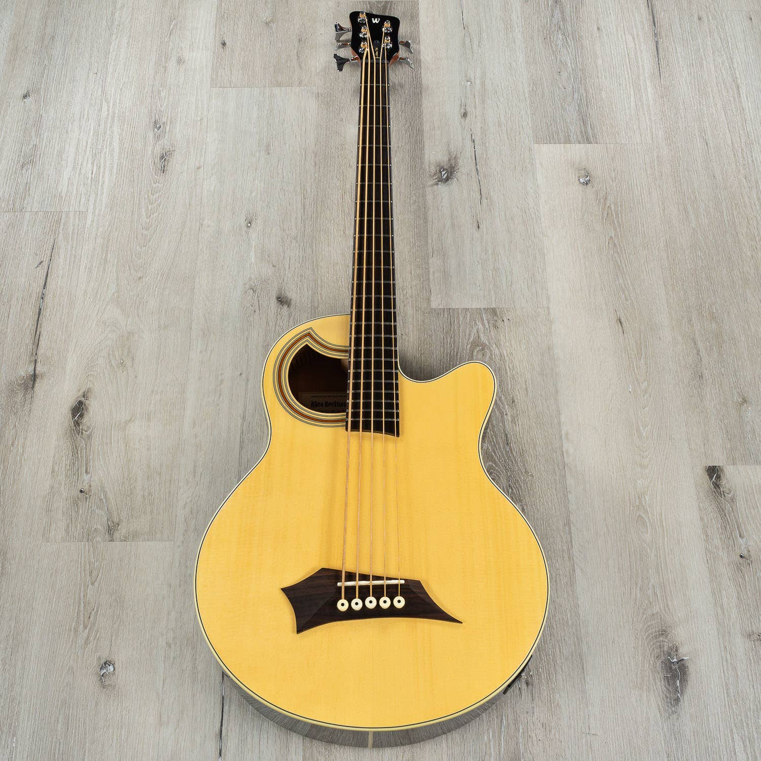 Warwick Alien Standard 5-String Acoustic Electric Bass Guitar, Natural (B-STOCK)