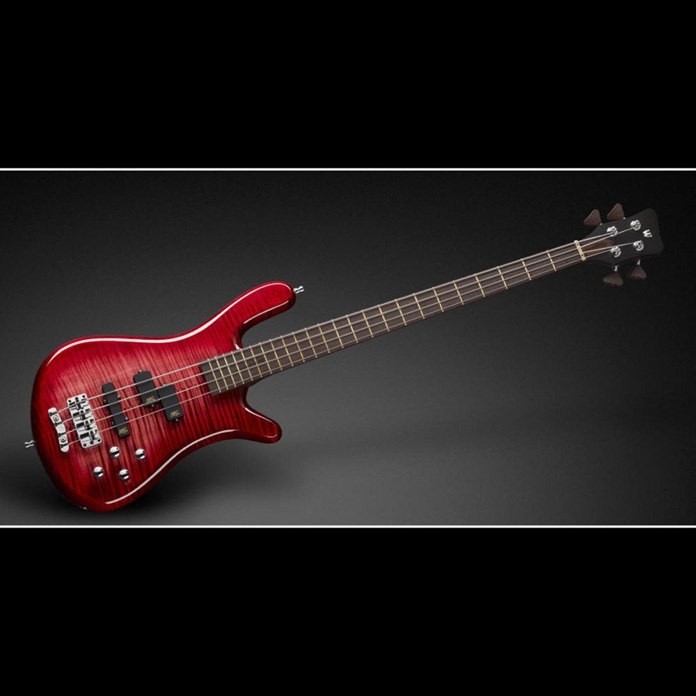 Warwick CS Streamer LX Electric Bass Guitar with Case - Bleached Burgundy Red Burst
