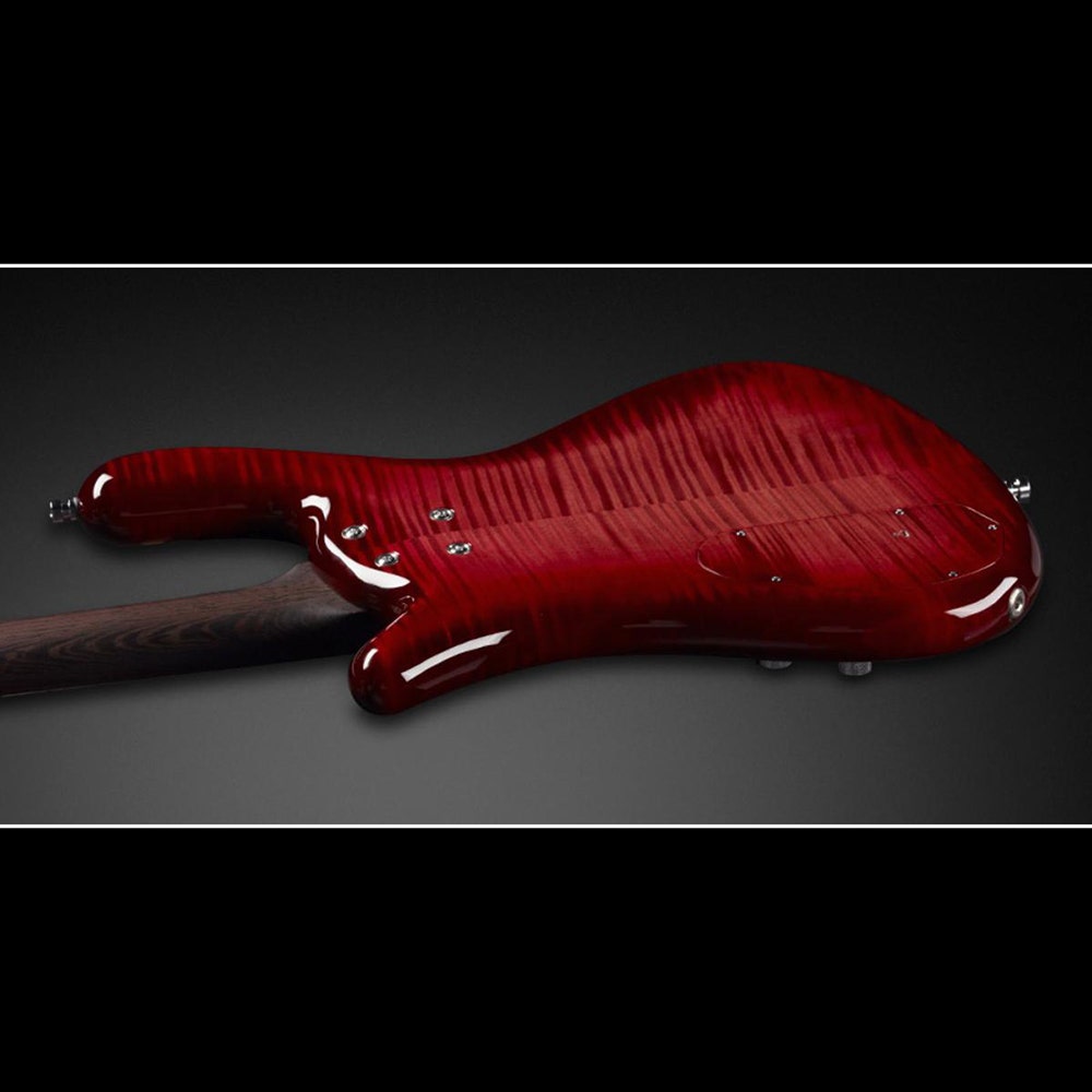 Warwick CS Streamer LX Electric Bass Guitar with Case - Bleached Burgundy Red Burst