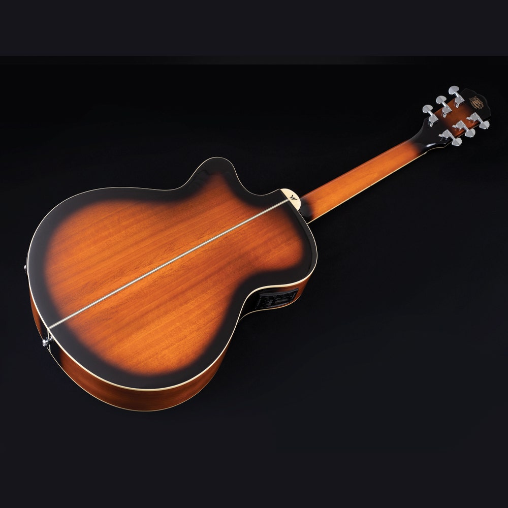 Washburn Festival Series EA15 Acoustic Electric Guitar, Maple Top, Tobacco Burst