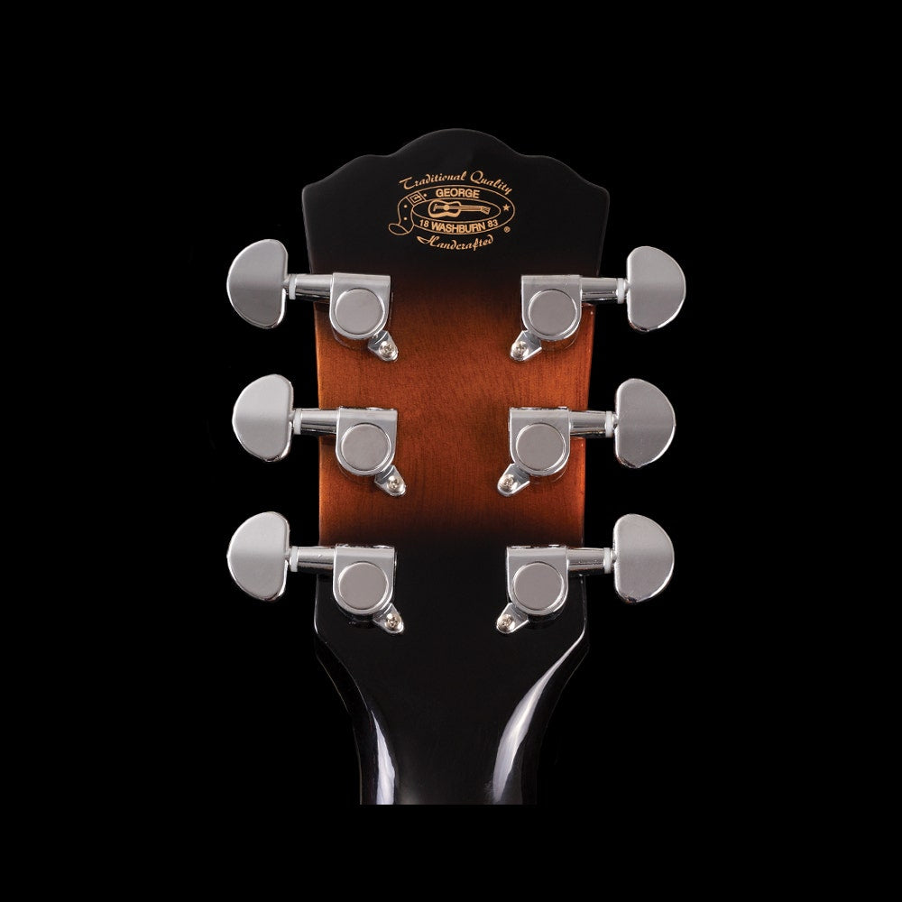 Washburn Festival Series EA15 Acoustic Electric Guitar, Maple Top, Tobacco Burst