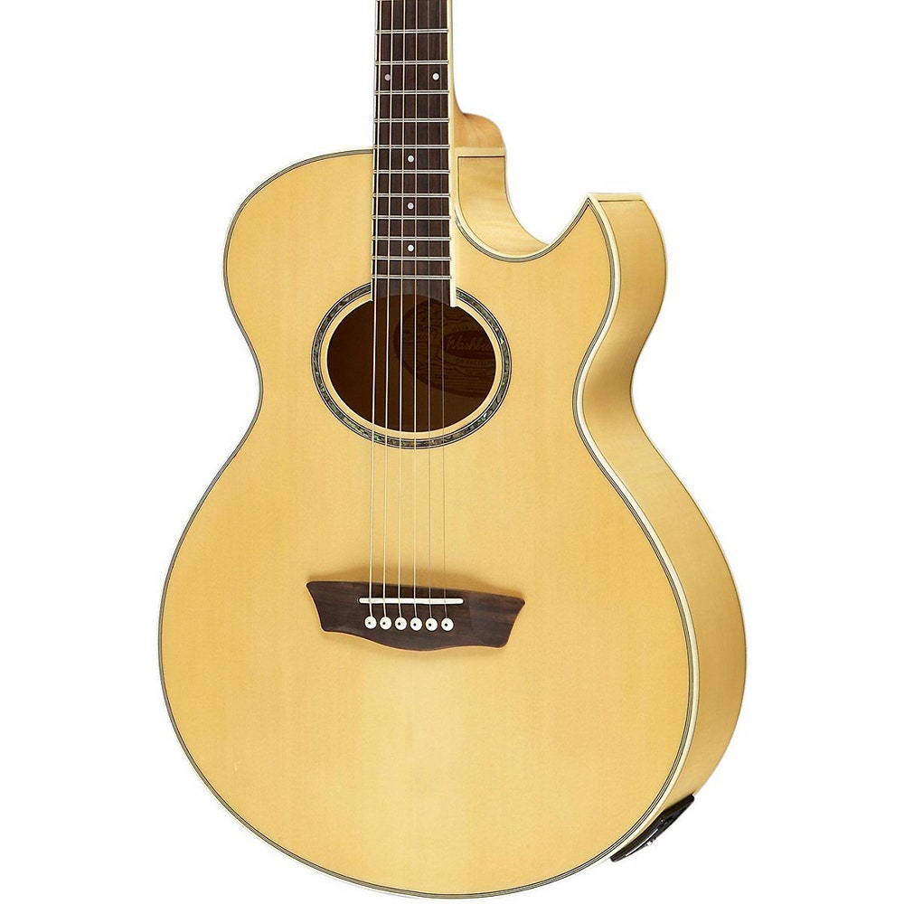 Washburn EA20 Festival Series Mini Jumbo Cutaway Acoustic/Electric Guitar - Natural
