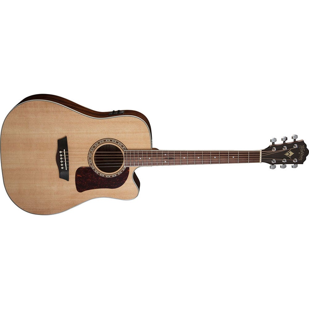 Washburn HD10SCE Heritage 10 Series Dreadnought Cutaway Acoustic-Electric Guitar - Nautral