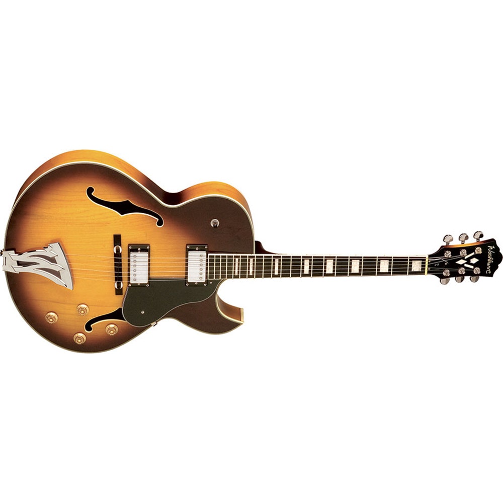 Washburn J3-TSK J3 Jazz Florentine Cutaway Electric Guitar with Hard Case - Sunburst (B-STOCK)