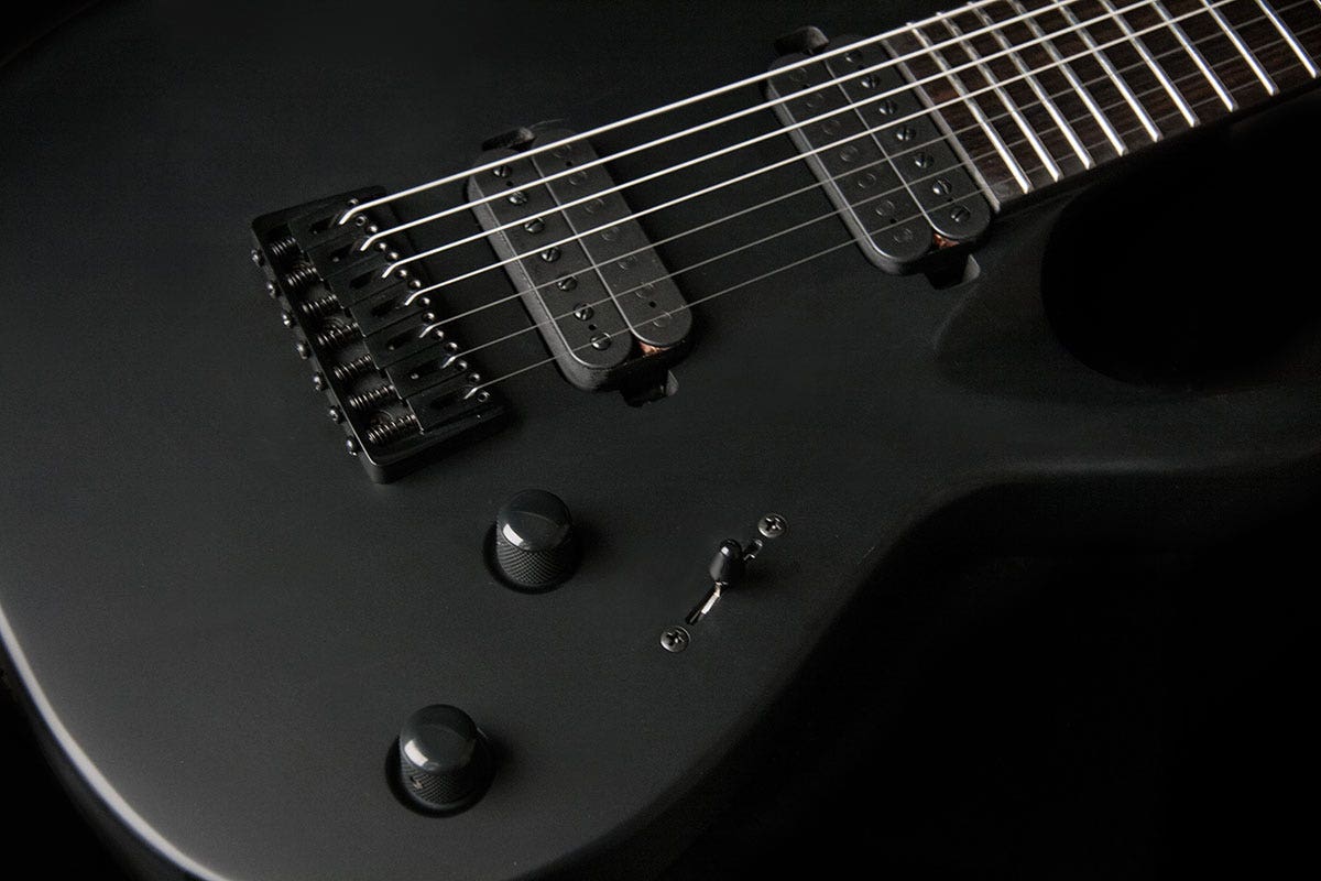 Washburn PX-SOLAR170C Parallaxe Ola Englund Signature Solar 170 7-String Electric Guitar - Carbon Black