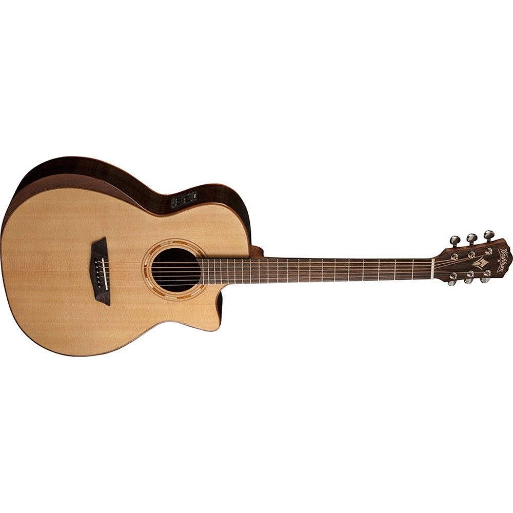 Washburn WCG20SCE Comfort Series Grand Auditorium Cutaway Acoustic Guitar - Natural