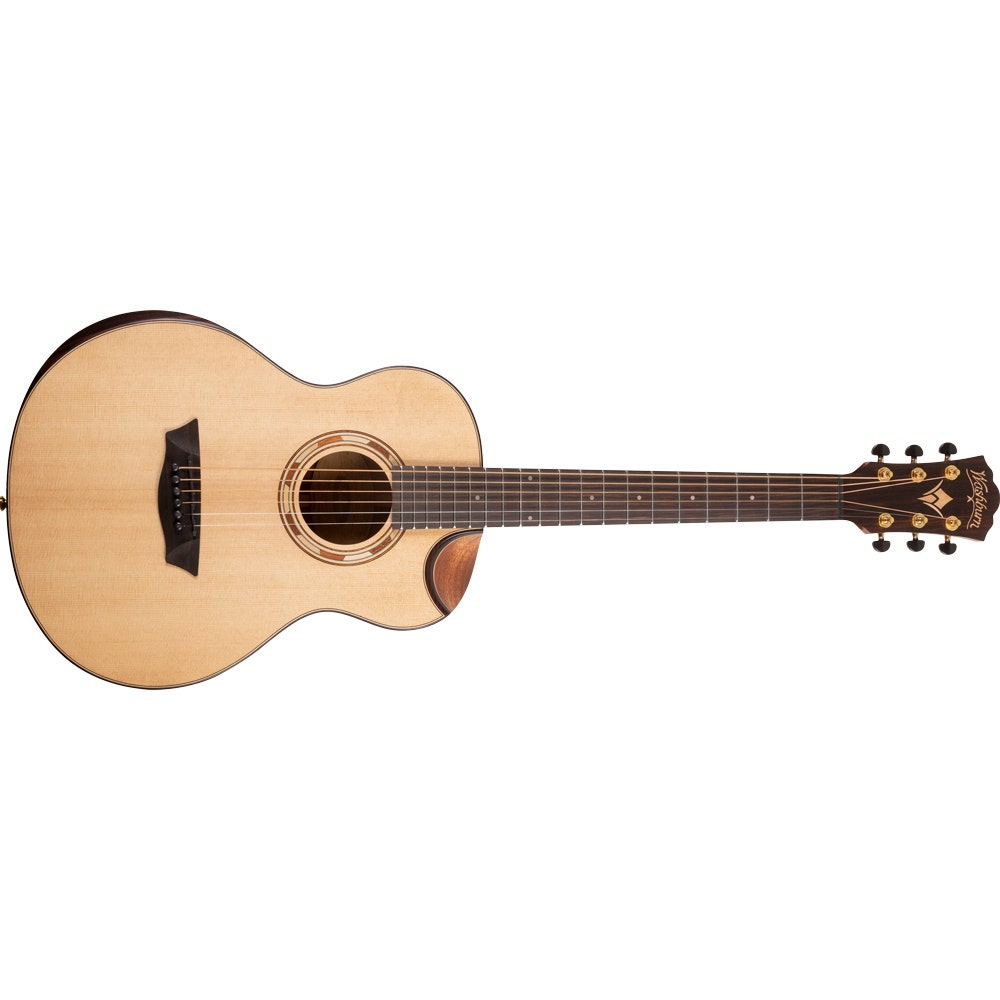 Washburn WCGM15SK-D Comfort G-Mini 15S Acoustic Guitar, Solid Sitka Spruce Top