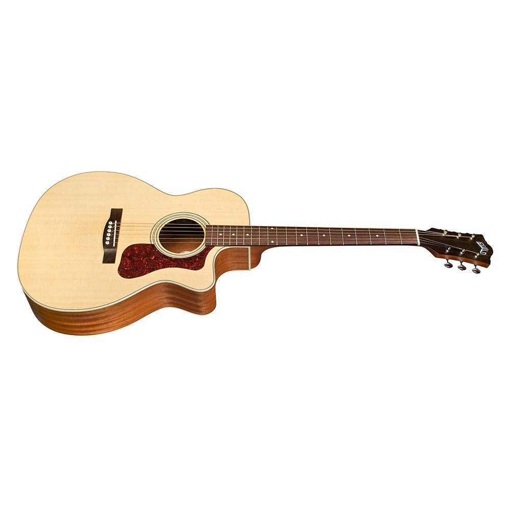 Guild Westerly Collection OM240CE Acoustic-Electric Guitar, Cutaway Orchestra, Gig Bag - Natural