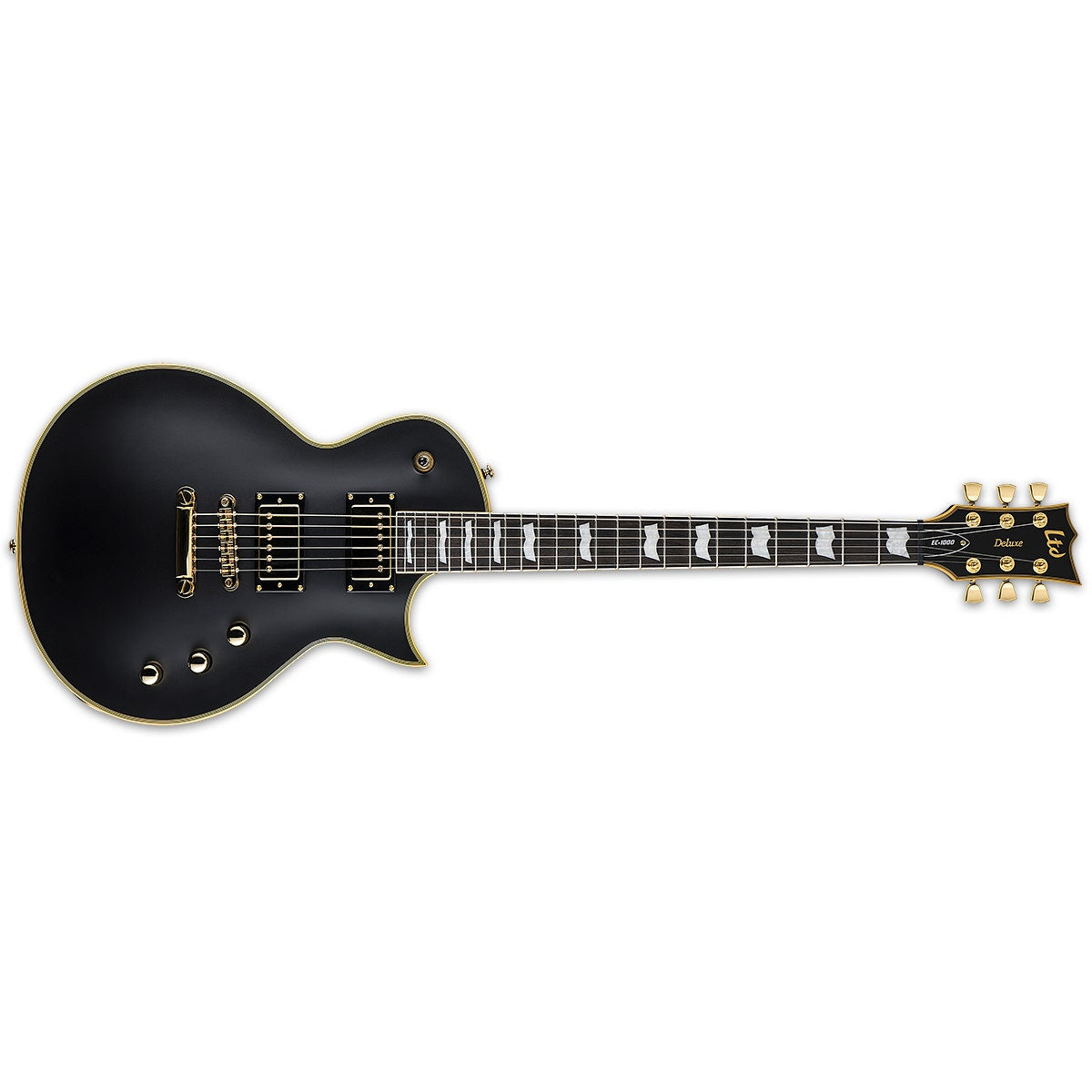 ESP LTD EC-1000 Duncan Electric Guitar, Seymour Duncan Pickups - Vintage Black with Gold Hardware