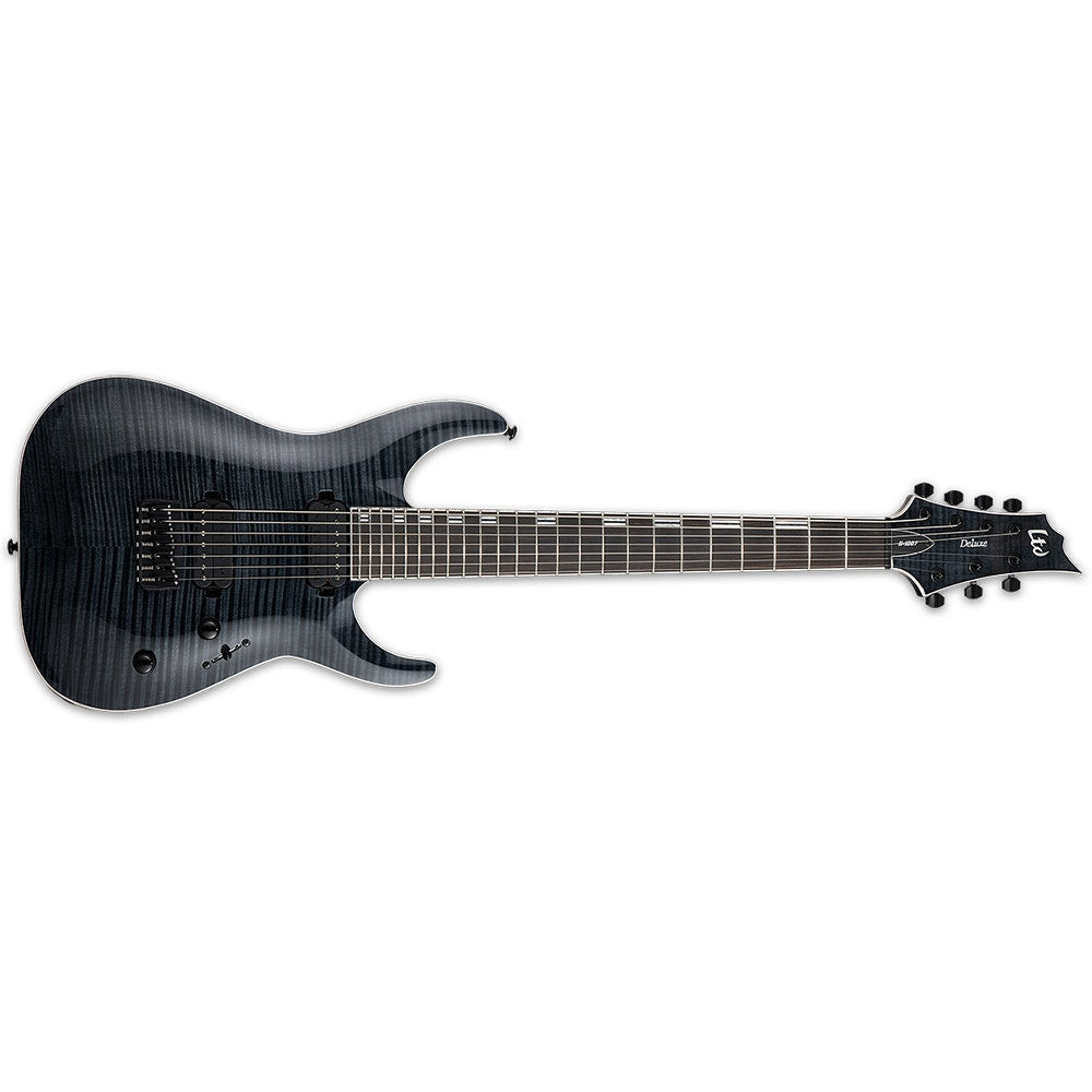 ESP LTD H-1007 Electric Guitar, Macassar Ebony Fingerboard, See Thru Black