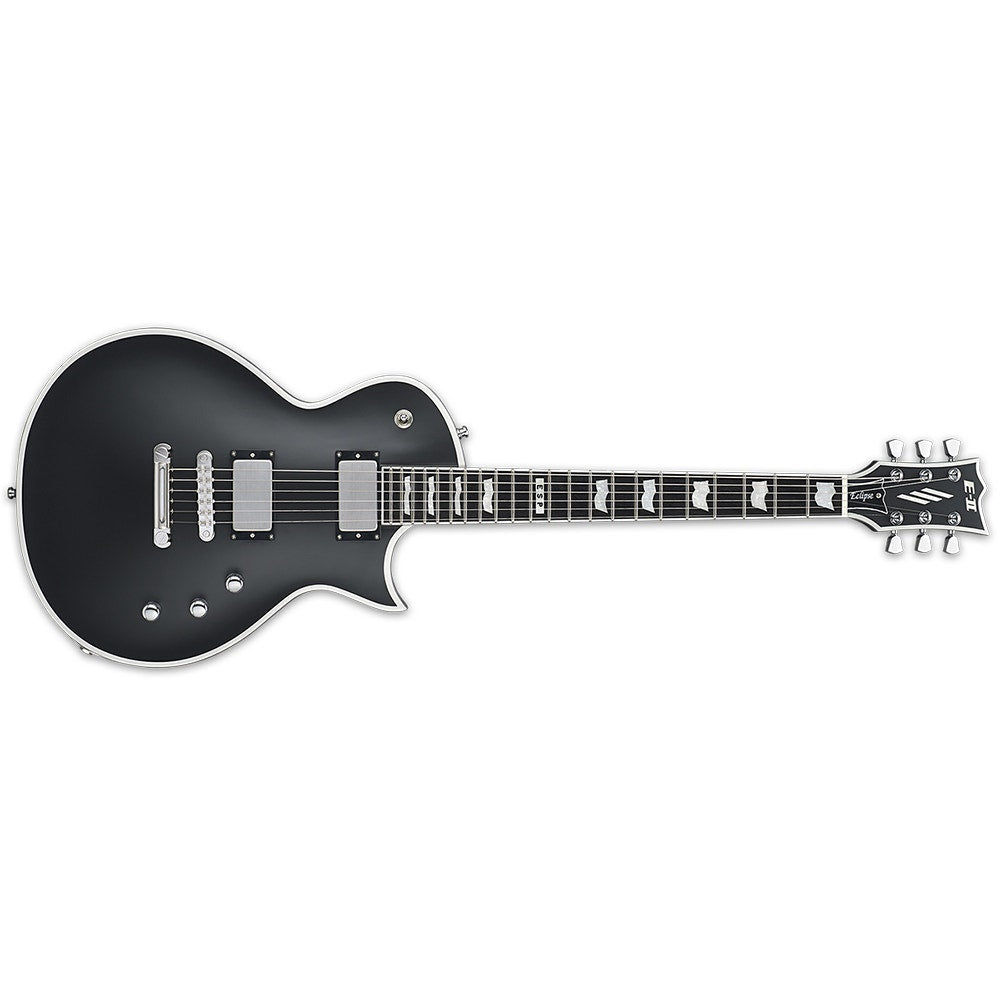 ESP E-II Eclipse BB Electric Guitar, Ebony Fingerboard, Black Satin