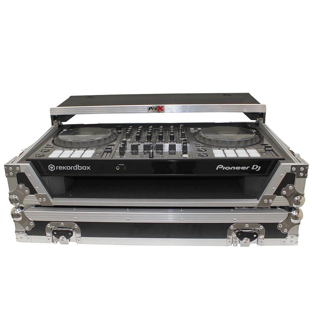 ProX XS-DDJ1000WLT Flight Case for Pioneer DDJ1000 & DDJ1000SRT Digital Controller w/ Laptop Shelf and Wheels