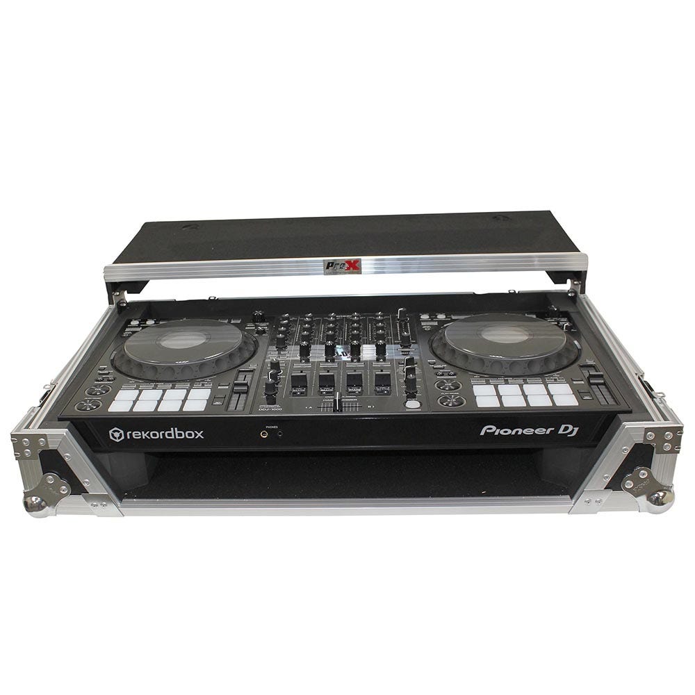 ProX XS-DDJ1000WLT Flight Case for Pioneer DDJ1000 & DDJ1000SRT Digital Controller w/ Laptop Shelf and Wheels