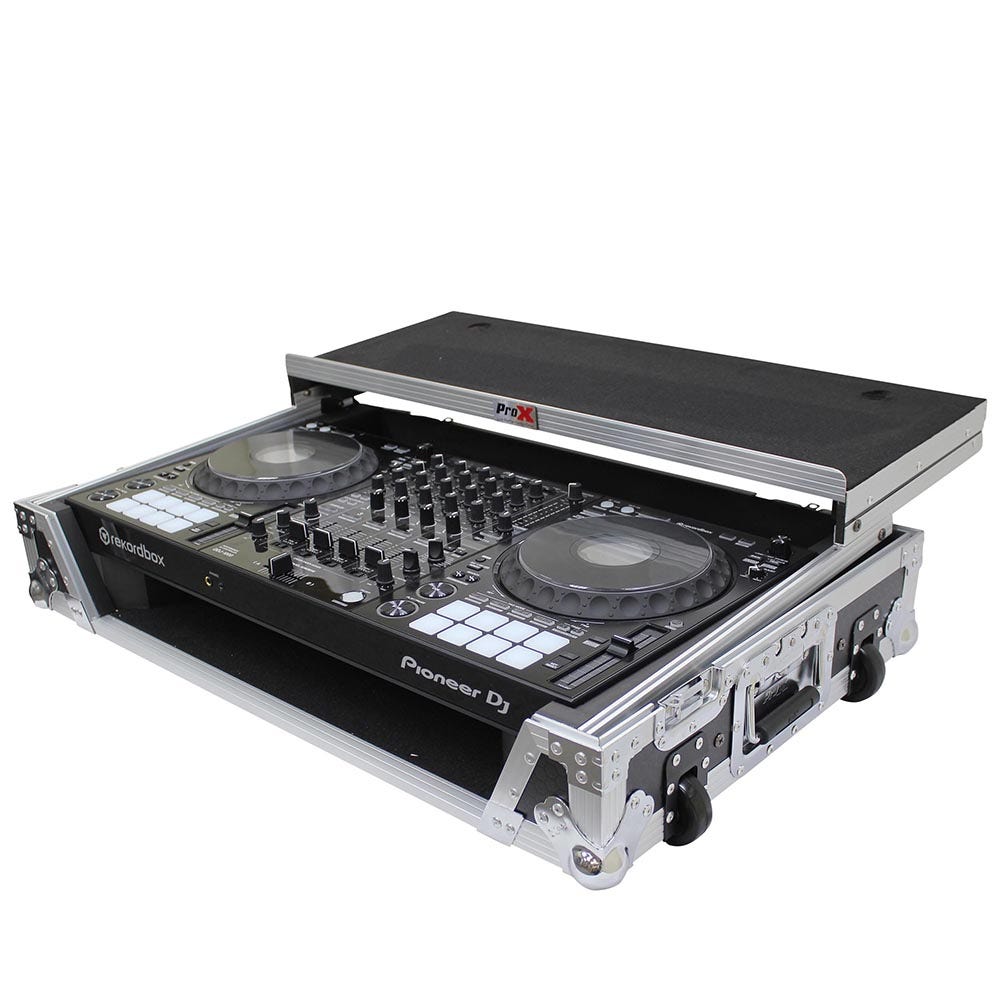 ProX XS-DDJ1000WLT Flight Case for Pioneer DDJ1000 & DDJ1000SRT Digital Controller w/ Laptop Shelf and Wheels