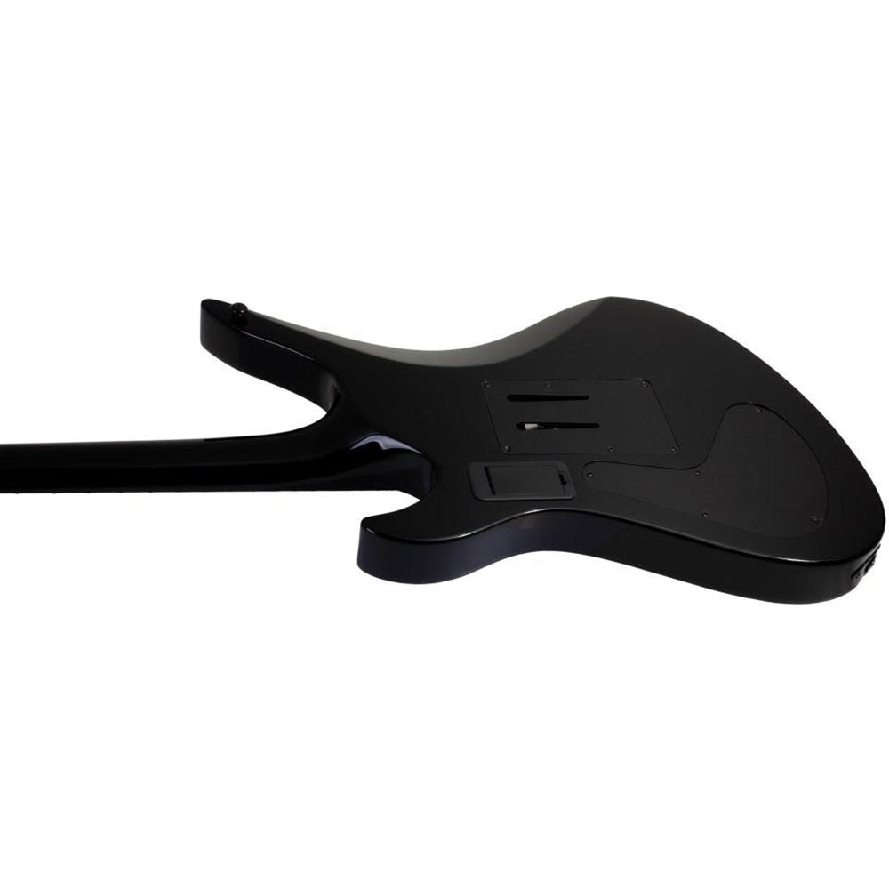 Schecter Synyster Gates Custom-S Sustainiac Left Handed Electric Guitar - Gloss Black & Silver Pinstripes