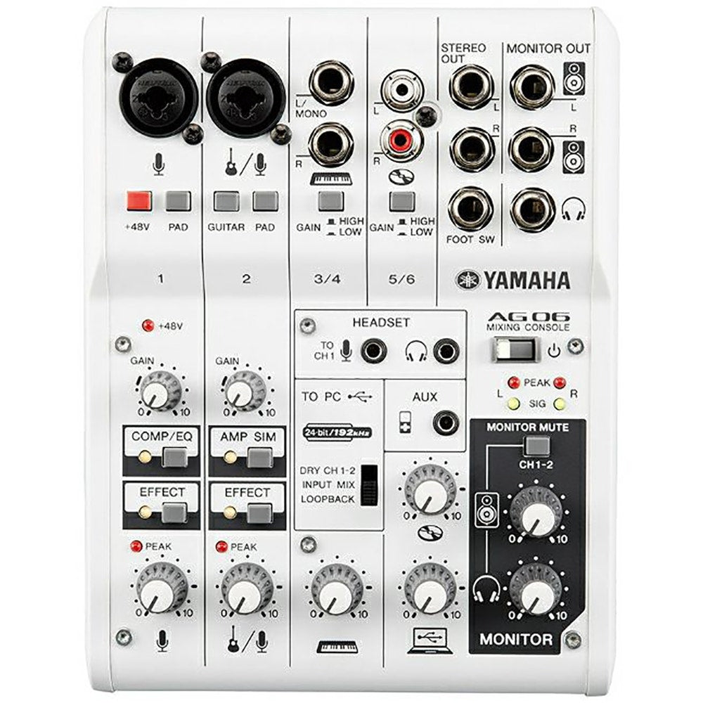 Yamaha AG06 Multipurpose 6-Channel Mixer with USB Audio Interface