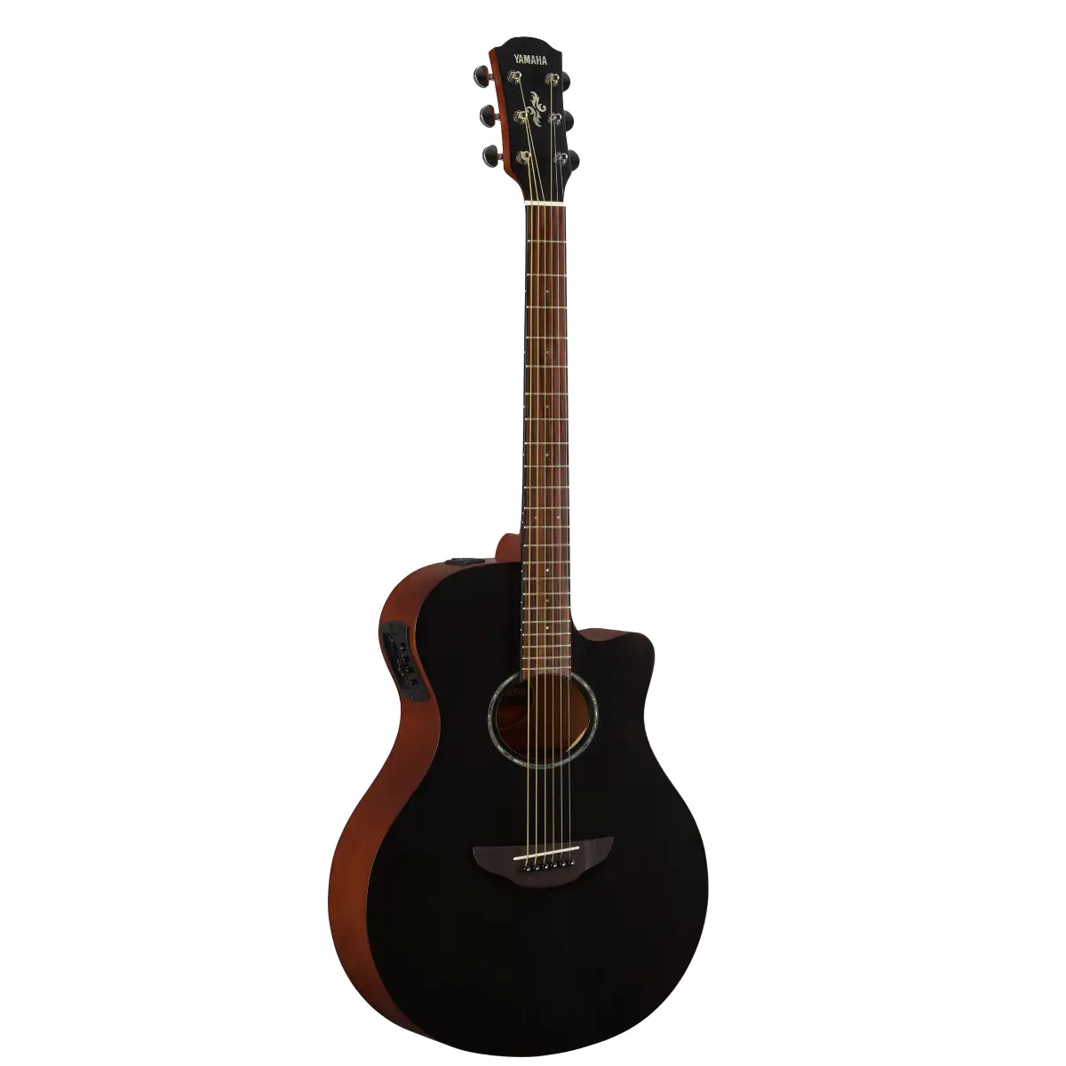 Yamaha APX600M Thinline Acoustic-Electric Guitar, Rosewood Fretboard, Smoky Black