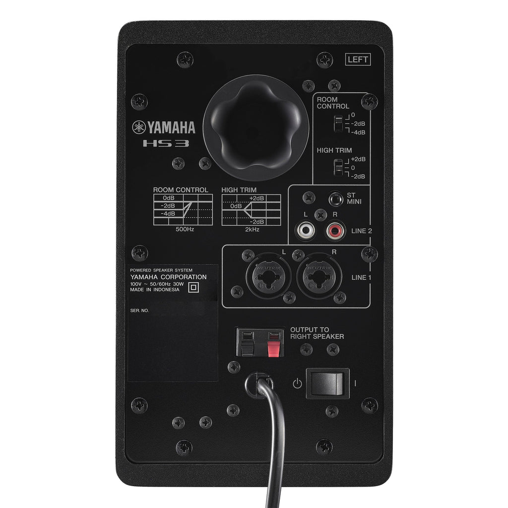 Yamaha HS3 3.5-Inch Compact Powered Studio Monitor Speakers, Pair, Black