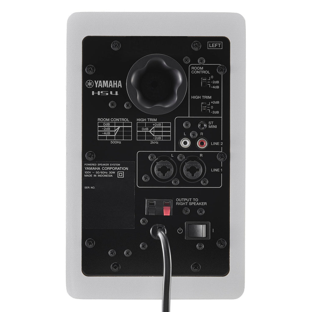 Yamaha HS4 4.5-Inch Compact Powered Studio Monitor Speakers, Pair, White