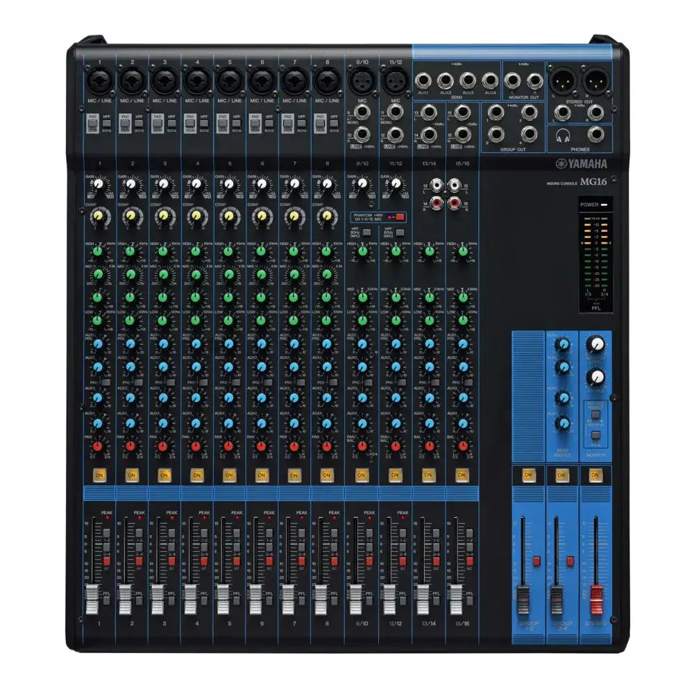 Yamaha MG16 16-Channel Analog Mixer with 10 Microphone Preamps & 4 Aux Sends