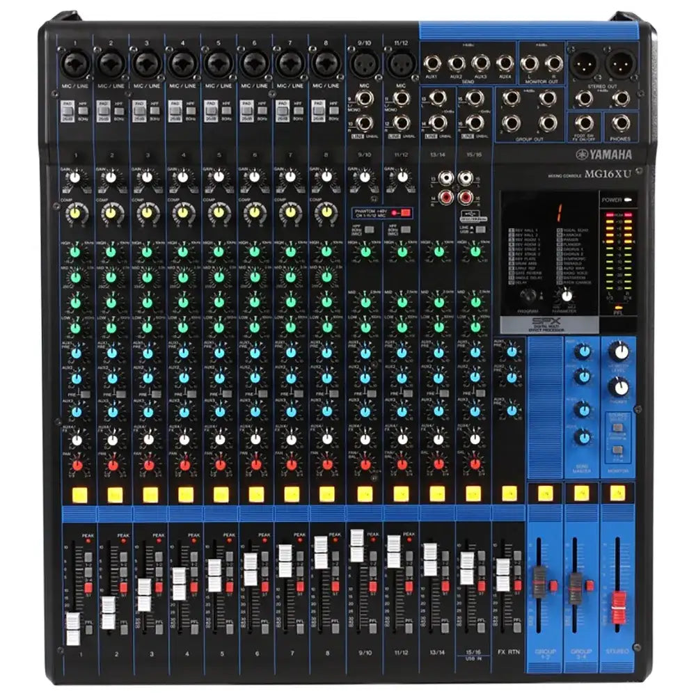 Yamaha MG16XU 16-Channel Analog Mixer with 10 Mic Preamps & Digital Effects