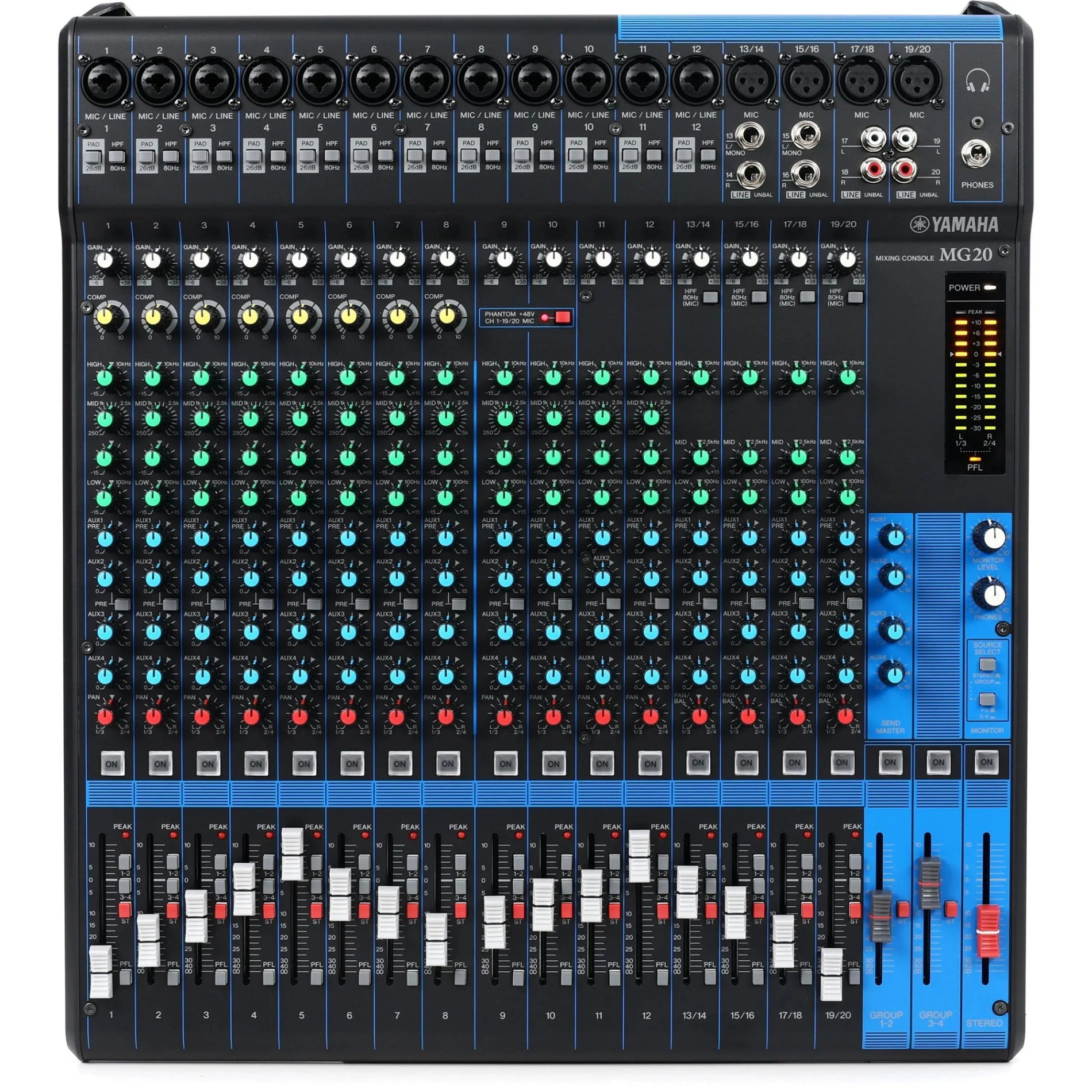 Yamaha MG20 20-Channel Analog Mixer with 16 Microphone Preamps & 4 Aux Sends