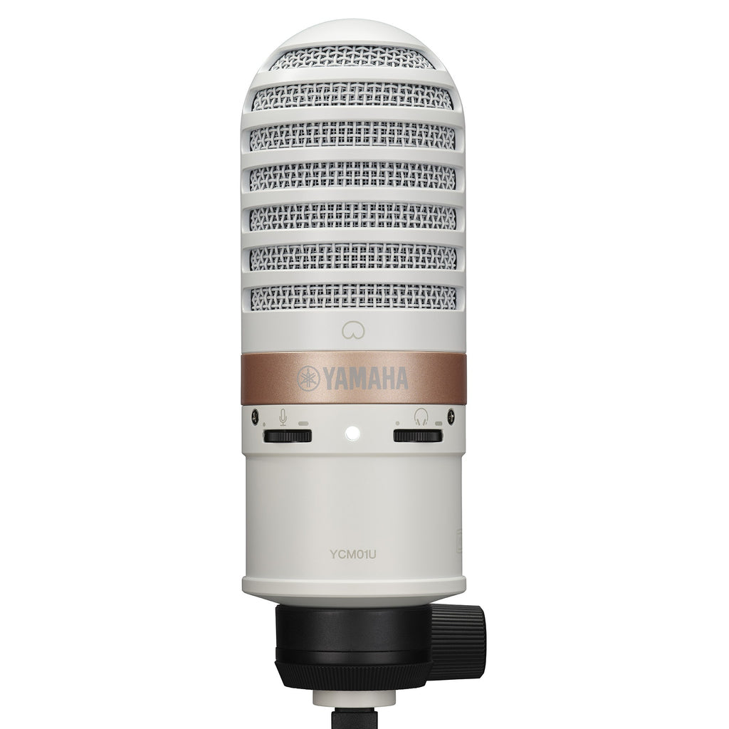Yamaha YCM01U USB Cardioid Condenser Microphone for Streaming / Podcast, White