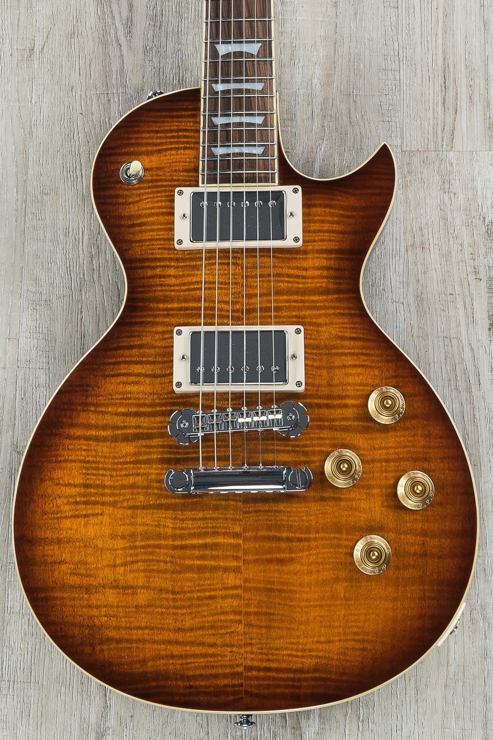 Zemaitis Z22FF Z Series Electric Guitar, Flame Maple Top, Gig Bag - Brown Burst (NAMM 2018 Exhibition Stock) (Open Box)
