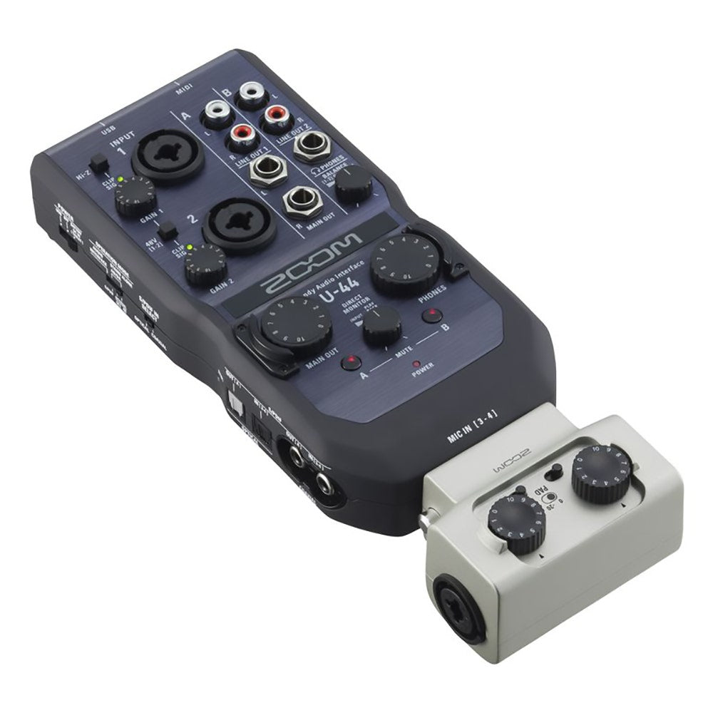 Zoom U-44 24-Bit/96kHz 4-Channel Handy USB Audio Interface w/ 2 Preamps