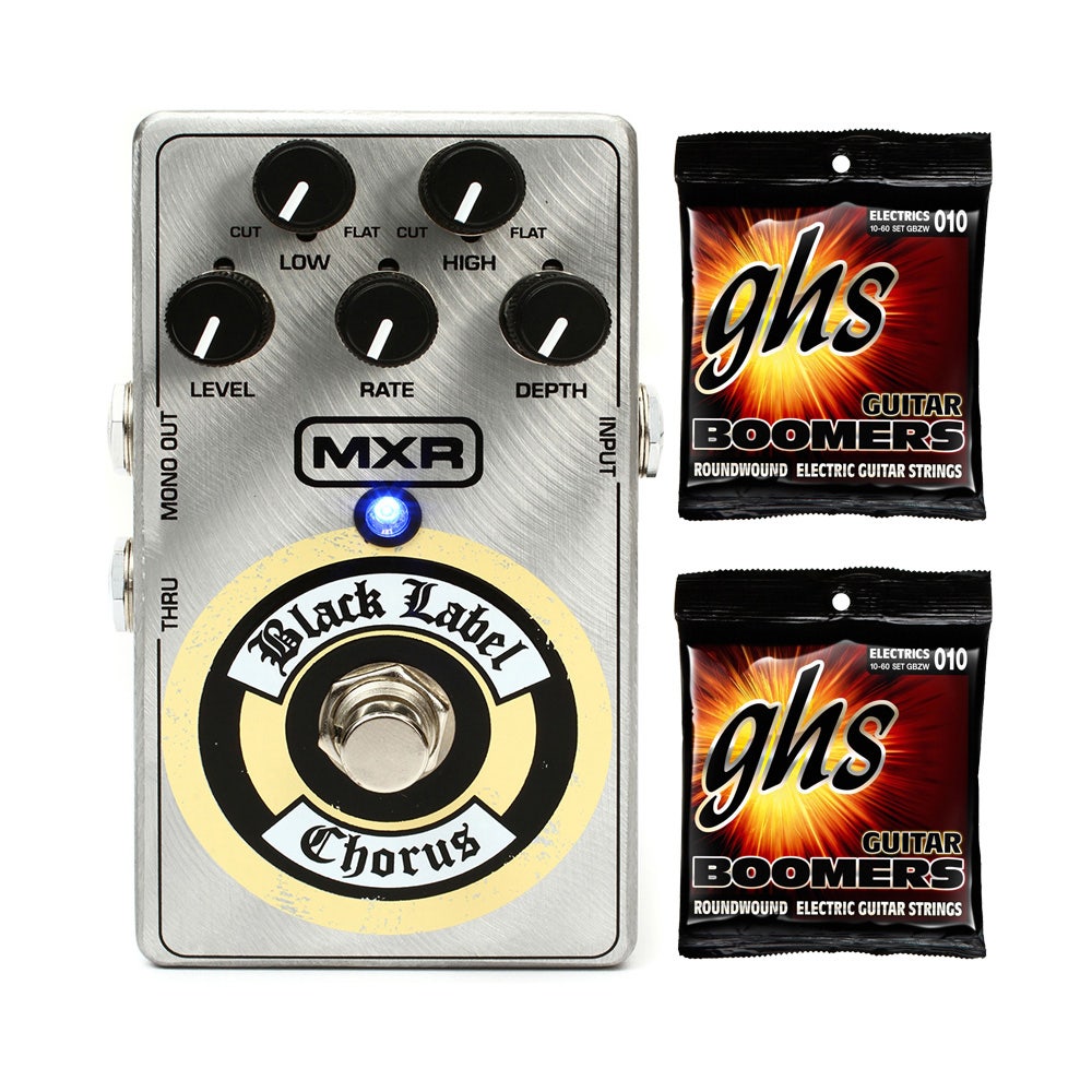MXR ZW38 Zakk Wylde Black Label Chorus Guitar Effects Pedal with (2) FREE Sets of GHS GBZW Strings (10-60)